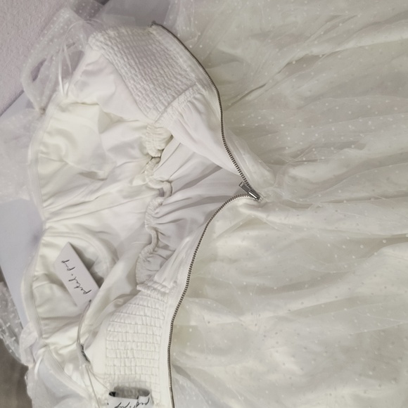 Petal & Pup White Floret Midi Dress White Graduation Wedding Celebration - Picture 6 of 7